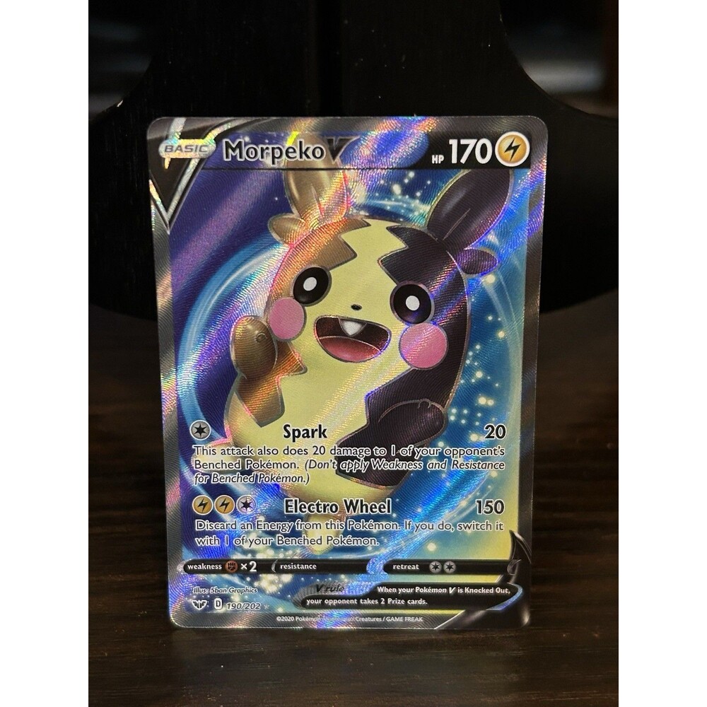 Pokemon SWSH01: Sword & Shield Base Set #190/202 Morpeko V (Full Art) TCG Card